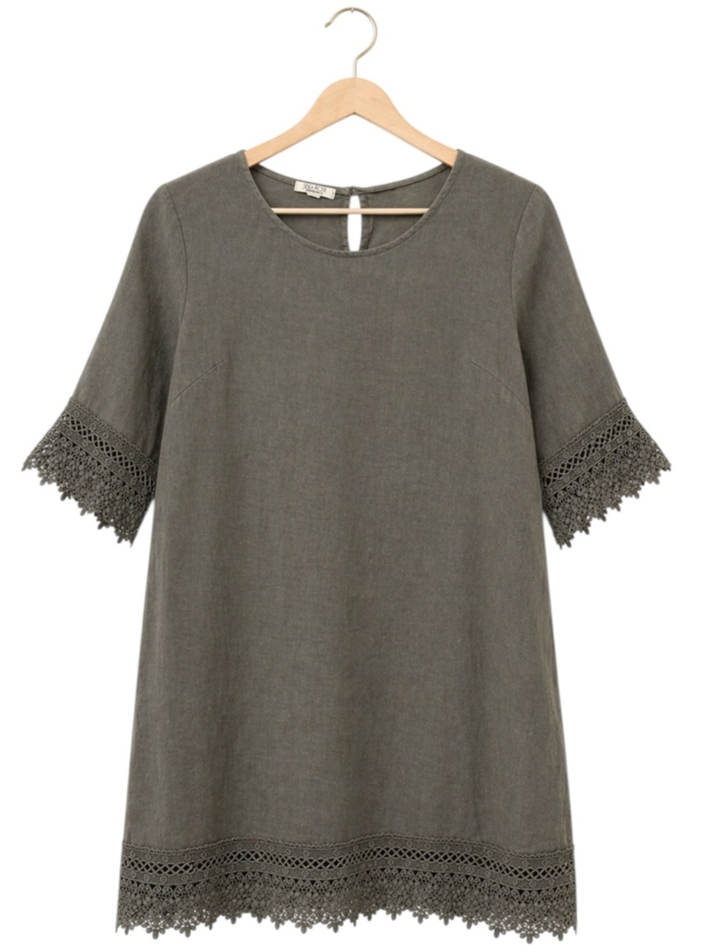 Stella Rosa Lagen Look Linen Dress Small Oversized Boho Minimalist Made In Italy
